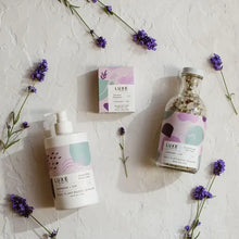 Load image into Gallery viewer, Luxe Lavender + Oat Shower Steamer Fizzy Bomb | Cait + Co

