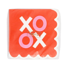 Load image into Gallery viewer, Scalloped XOXO Cocktail Napkin |My Mind’s Eye
