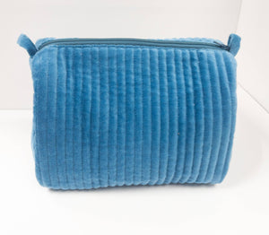 Blue Velvet Cosmetic Pouch