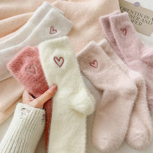 Load image into Gallery viewer, Light Pink Socks | Heart Fluffy Women Winter Warm Cozy | ACCITY
