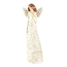 Load image into Gallery viewer, Dicksons - Ivory Resin Angel Figurine with Hand on Heart, 8.25"H
