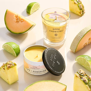 Lime + Sunshine Recyclable Tin Candle |Good Chemistry