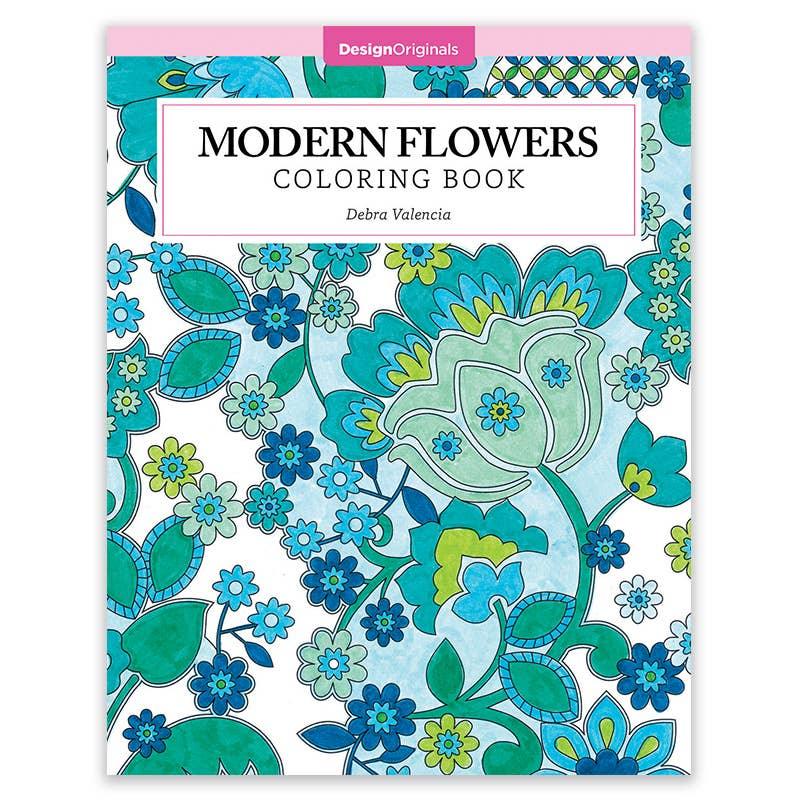 Modern Flowers Coloring Book