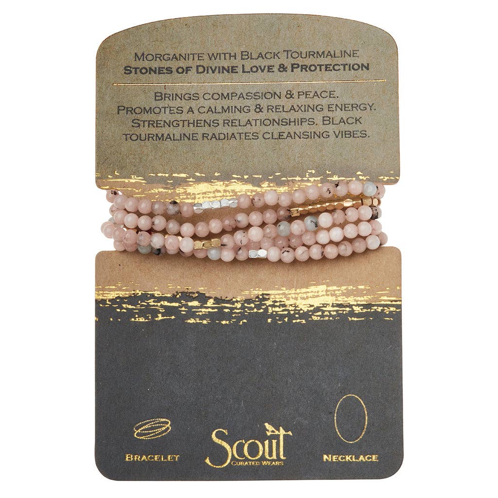 Black Tourmaline |Stone Wrap: Morganite | Scout Curated Wears