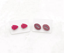 Load image into Gallery viewer, Red Arrowhead KC Kansas City Chiefs Acrylic Stud Earring

