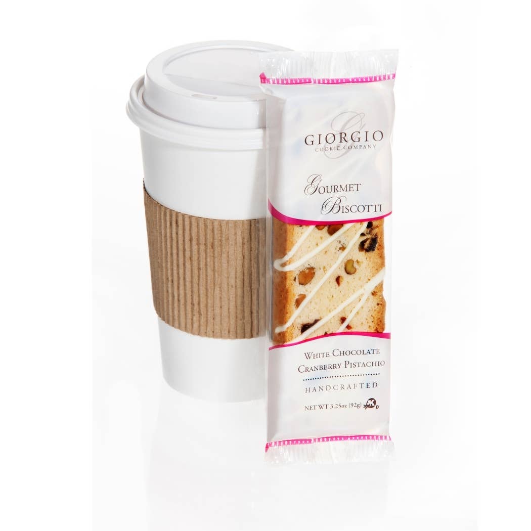 White Chocolate Cranberry Orange Biscotti: Individually Wrapped |Giorgio Cookie Company
