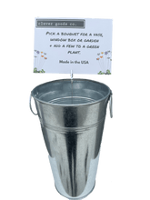 Load image into Gallery viewer, Galvanized Bucket Display &amp; Sign

