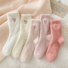 Load image into Gallery viewer, Light Pink Socks | Heart Fluffy Women Winter Warm Cozy | ACCITY
