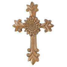 Load image into Gallery viewer, Brown Medallion Resin Wall Cross 11.5in |Dicksons
