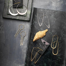 Load image into Gallery viewer, Crescent Hoop/Gold Vermeil Earrings
