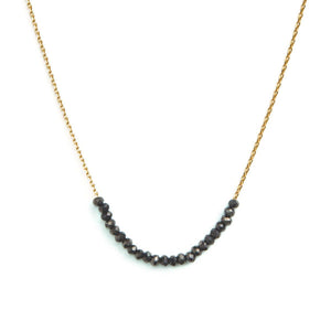 Navy | Delicate Crystal Accented Necklace | Splendid Iris