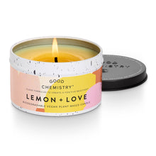 Load image into Gallery viewer, Lemon + Love Recyclable Tin Candle |Good Chemistry
