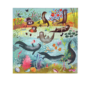 Puzzle | Otters at Play 64 Piece Puzzle| eeBoo