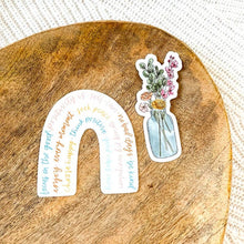 Load image into Gallery viewer, Watercolor Vase with Flower Bouquet Sticker 3.5x1.75in | Elyse Breanne Design
