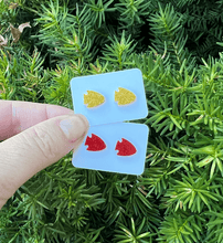Load image into Gallery viewer, Red Arrowhead KC Kansas City Chiefs Acrylic Stud Earring
