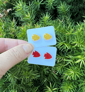Red Arrowhead KC Kansas City Chiefs Acrylic Stud Earring