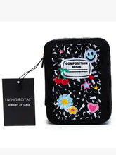 Load image into Gallery viewer, Pink Velvet Jewelry Zip Case / Organizer - Feminine Florals | Living Royal
