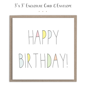 Susan Case Designs - Happy Birthday Colorful Mini Card