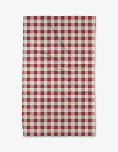 Gingham Red Tea Towel | Geometry