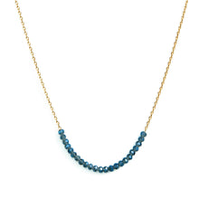 Load image into Gallery viewer, Navy | Delicate Crystal Accented Necklace | Splendid Iris
