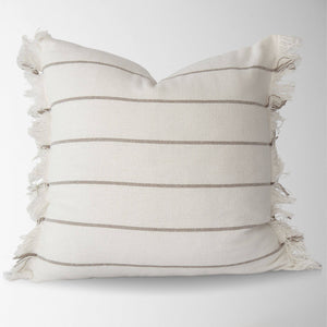 Tajik  Home  LLC - Taylor Striped with Frayed Edge Pillow Cover