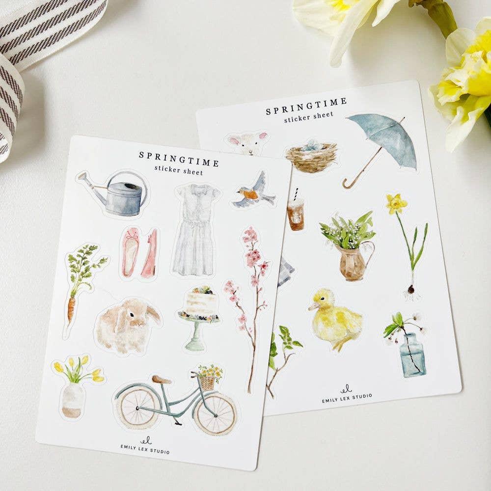 Springtime sticker sheets