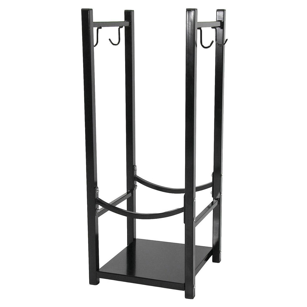 Sunnydaze Decor - Indoor/Outdoor Fireside Log Rack with Tool Holders - 32-Inch