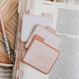 The Daily Grace Co - Coral Floral Sticky Tabs