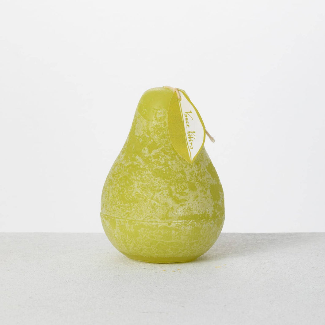 Sullivans Home Decor - GREEN TIMBER PEAR CANDLE