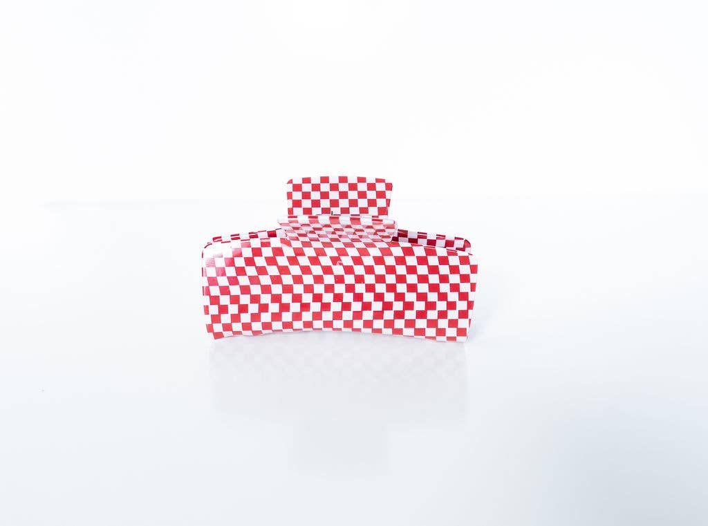 Sweet Miracles H+M - Plaid Rectangle Hair Claw