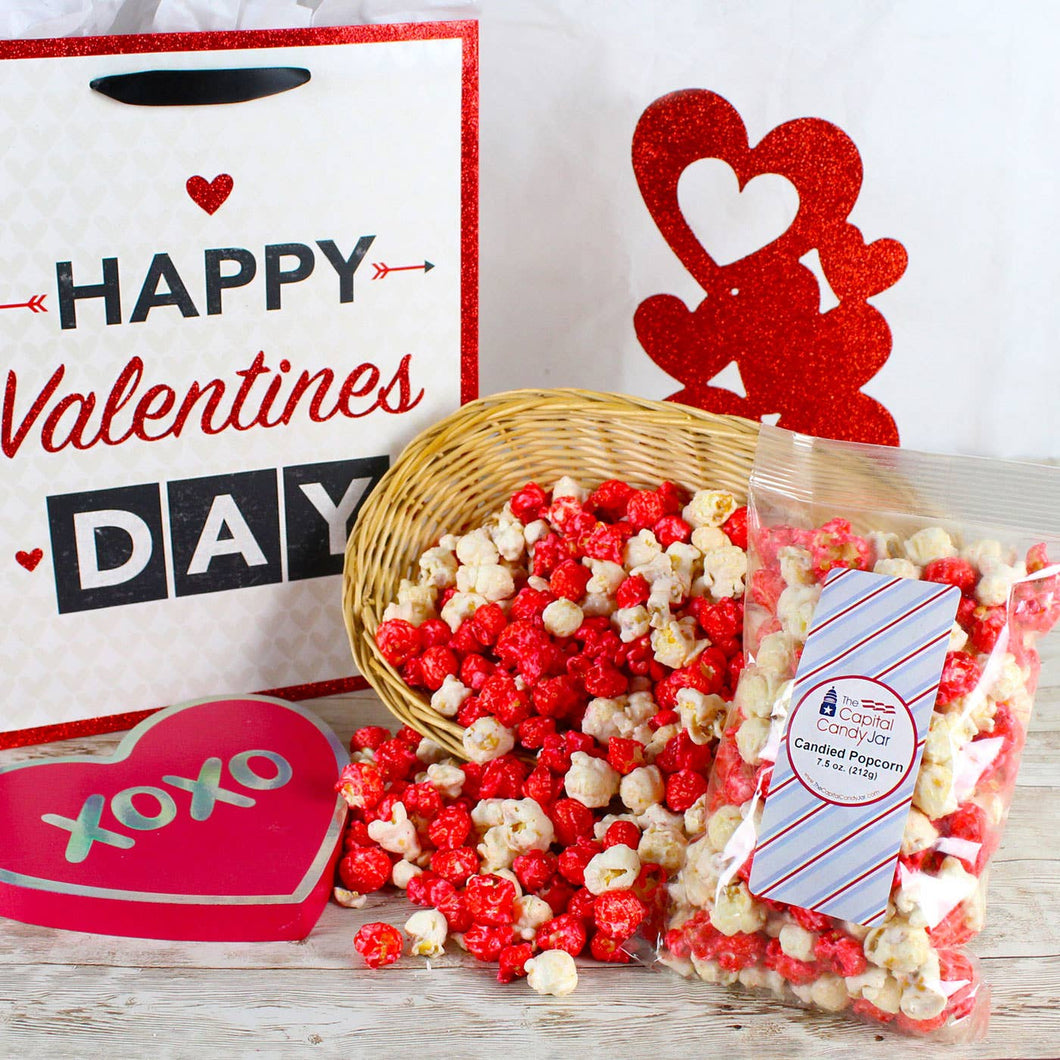 Popcorn-Valentine Candied
