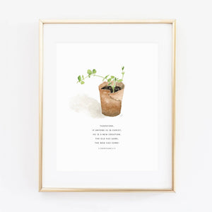 2 corinthians 5:17 sweet pea scripture print