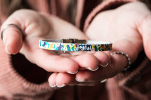 Kingfolk Co - Joyful Floral Leather Bracelet (flair collection)