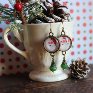 The Divine Iguana - Retro Santa Vintage Inspired Christmas Earrings