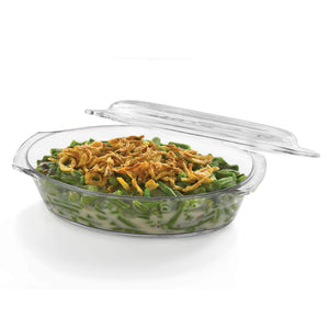 Libbey - Libbey Baker's Basics Glass Oval Baking Dish w/Cover