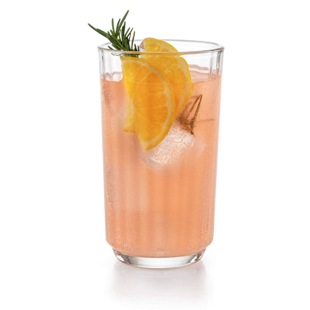 Libbey - Libbey Paneled Highball Glasses, 17-ounce, Set of 6