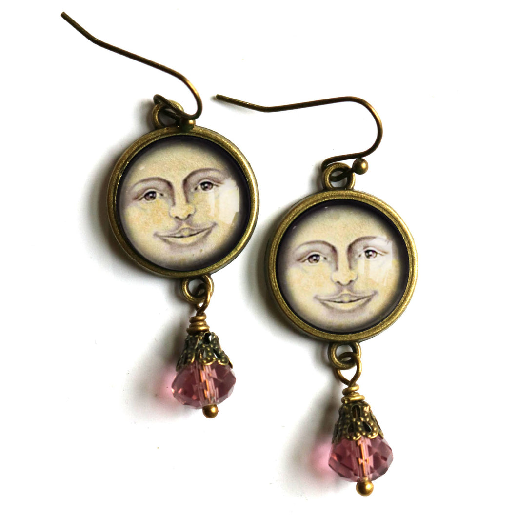 The Divine Iguana - Victorian Man in the Moon Earrings