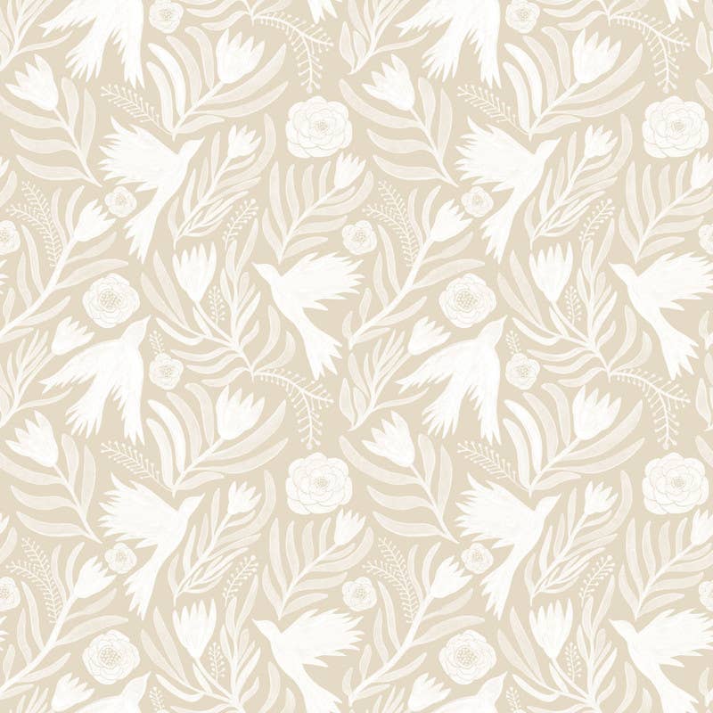 Tempaper - Otomi Dove Ivory Peel and Stick Wallpaper, 28 sq. ft.