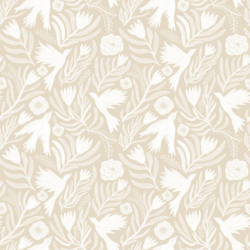 Tempaper - Otomi Dove Ivory Peel and Stick Wallpaper, 28 sq. ft.