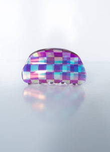 Sweet Miracles H+M - Iridescent Checkered Clam Hair Claw