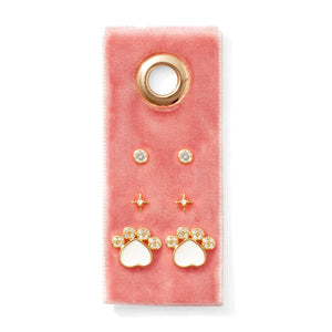 Paw Velvet Stud Gift Set