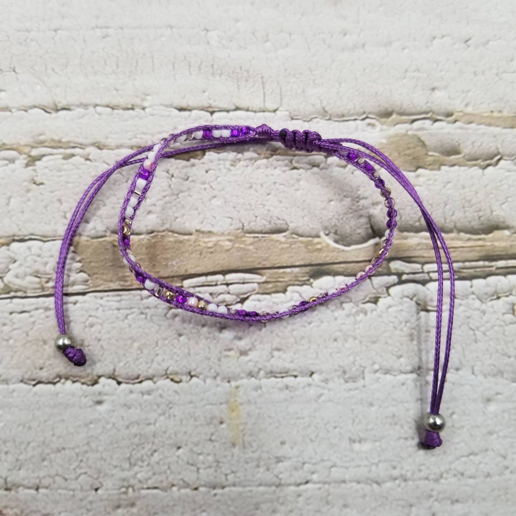 Treasure Wholesale - 10 PCS Handmade Multi Layered Seed Bead Bracelet