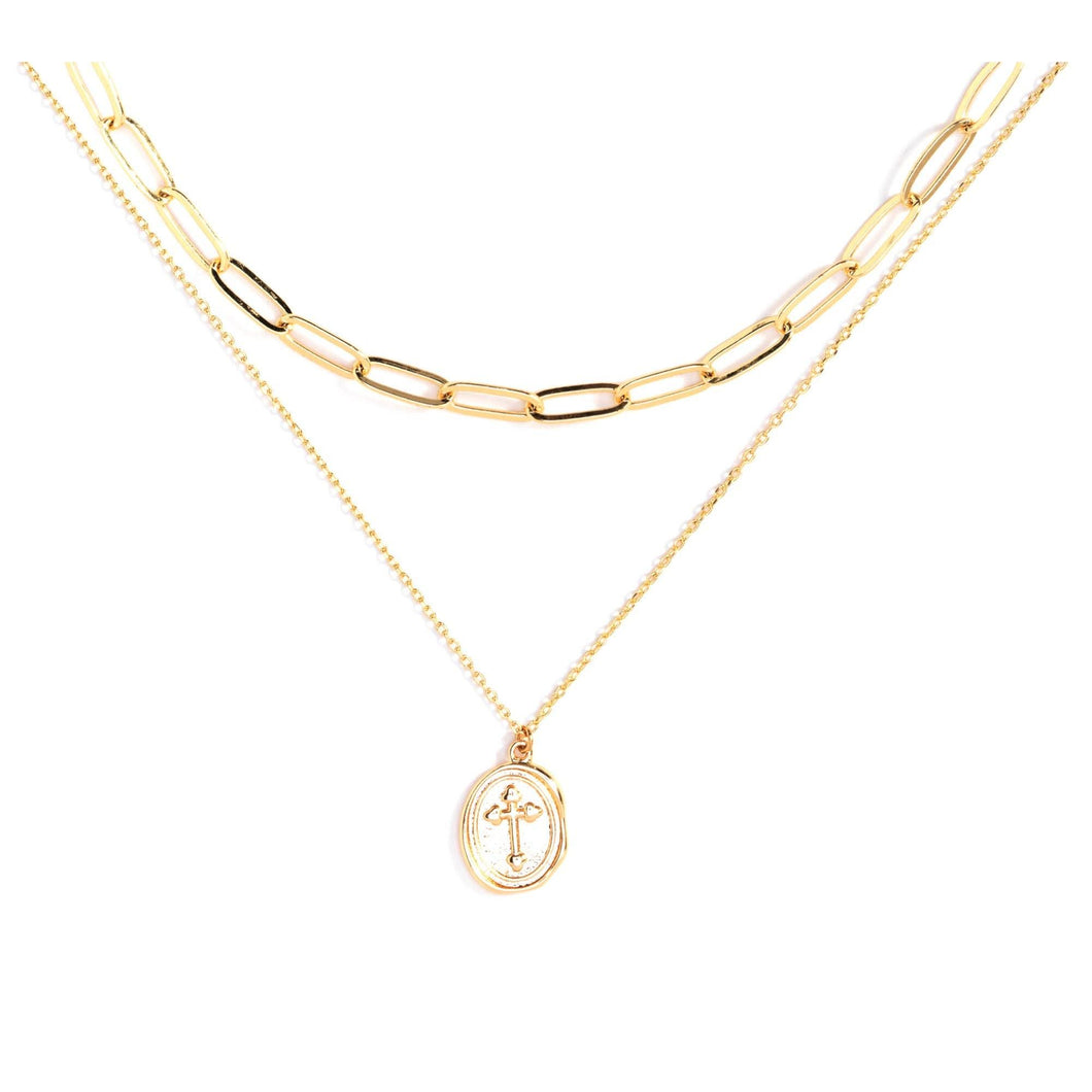 Paper Clip Double Necklace | Splendid Iris