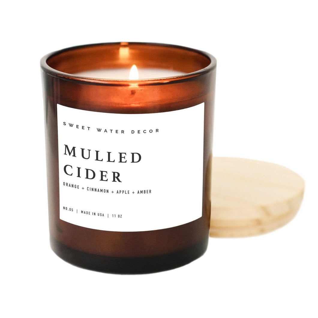 Sweet Water Decor - Mulled Cider 11 oz Soy Candle - Fall Home Decor & Gifts