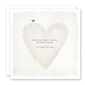 Susan Case Designs - I'm Here For You - Sympathy Card - Support Card