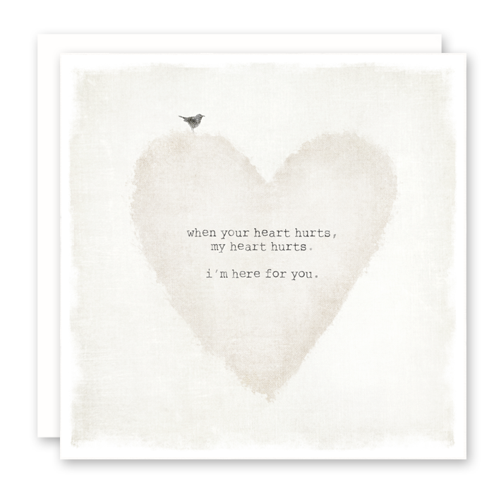 Susan Case Designs - I'm Here For You - Sympathy Card - Support Card
