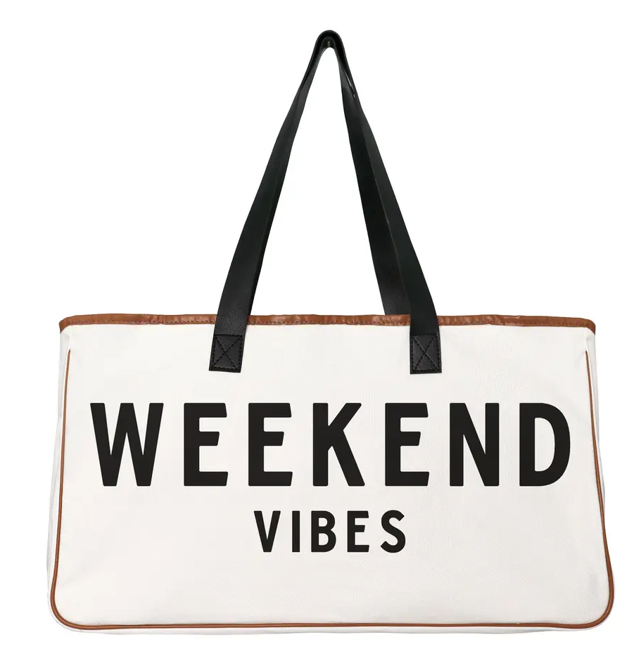 The Wristlet Bar - Weekend Vibes Canvas Tote Bag