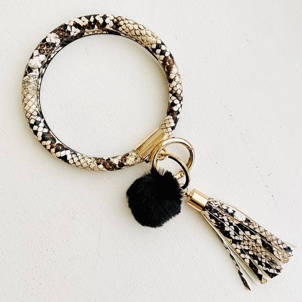 Tiny Gift Society - Bangle Key Chain with Pom