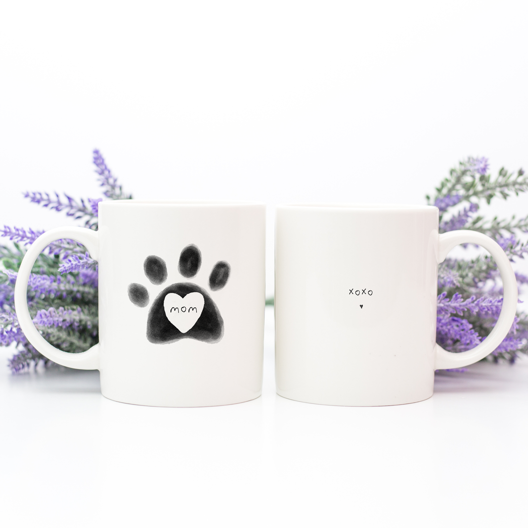 Susan Case Designs - Dog Mom Paw Heart Mug