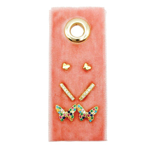 Splendid Iris - Butterfly Velvet Stud Gift Set
